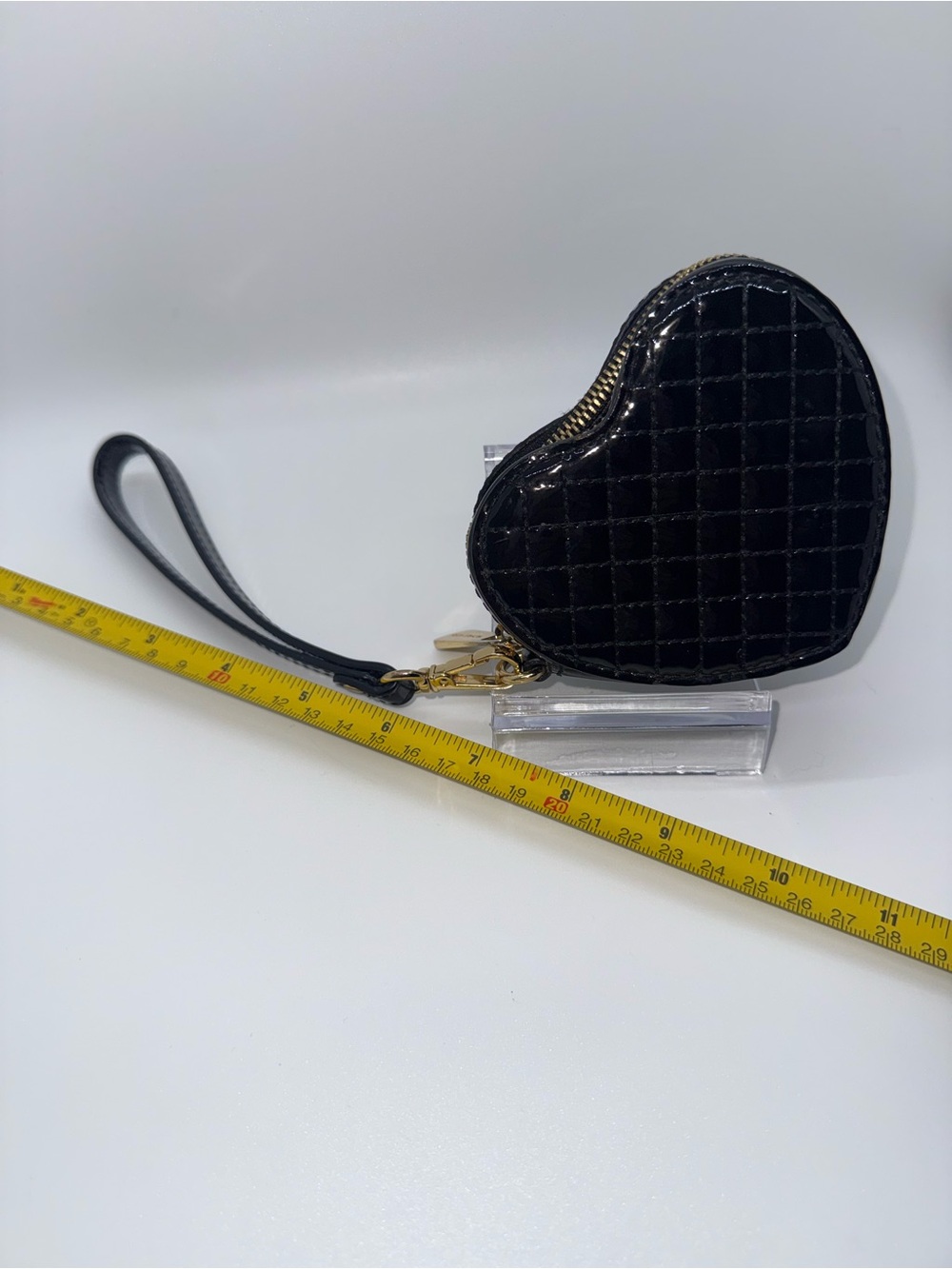 Michael Kors Black Patent Heart Coin Pouch with Gold Hardware - Picture 10 of 13